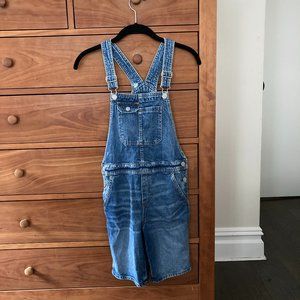 H&M Girls Short Denim Overalls, size 9-10Y